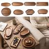 High Quality Acacia Wood Tea Tray Coffee Japanese Style Dessert Plate Tableware Irregular Dried Fruit Snack Plate Party Serving