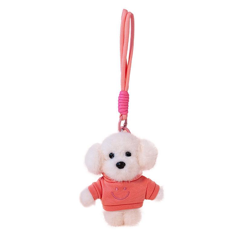 Adorable Plush Puppy Hoodie Keychain - Charming Bag Accessory & Gift for Friends