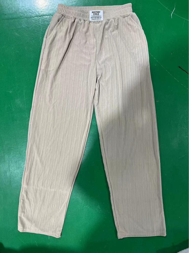 Women's Ice Silk Pleated Wide-Leg Pants with Pockets, Slim Fit, Spring Collection