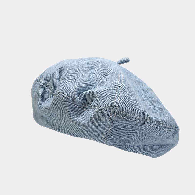 

Beret Hat For Women Street Style Cotton Painter Cap Summer Winter With Sunshade And Windproof Functionality LightBlue