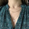 Серебряное колье с натуральным жемчугом барочным, вес изделия 6,88 гр (2187134)