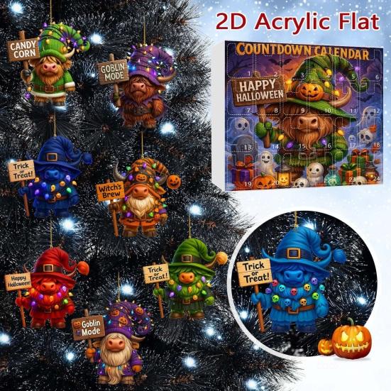 Advent Calendar 2025 Advent Calendar with 24 Acrylic Charms Pumpkin