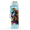 1PC Graffiti Bicycle Colorful Street Art Print 750ml Color Plastic Sports Water Bottle Leakproof Flip Straw Lid Suitable for Sports Office Home Use