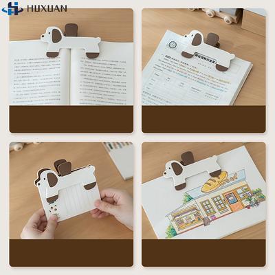 Creative Puppy Shape Design Practical Bookstore Note Clip Plastic Book Clip Simple Reading Auxiliary Fixed Book Clip Bookmark