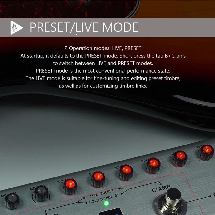 Tank-B Pro Bass Processor | 36 Custom FX Chains + IR Cab Sim | 9 Preamp/8 Slot Studio System W/USB-C Fast Charge