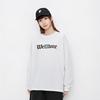 WE11DONE Gothic Logo Print Ribbed Crew Neck Pullover Long Sleeve Sweatshirt Unisex Sweatshirt White WD-TT0-24-800-U-WH