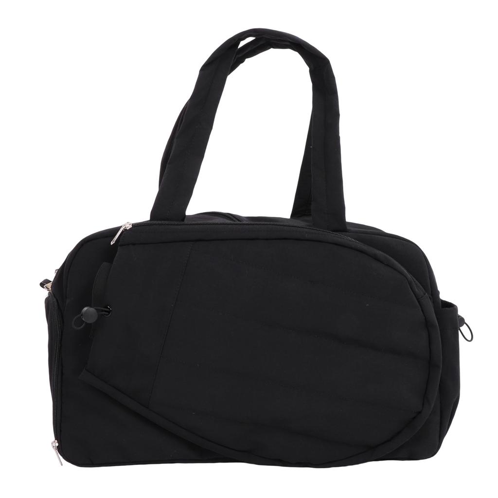 Tennis Bag with Shoe Compartment Shoulder Strap 42L Large Capacity Waterproofing Badminton Bag Handbag for Gym Black