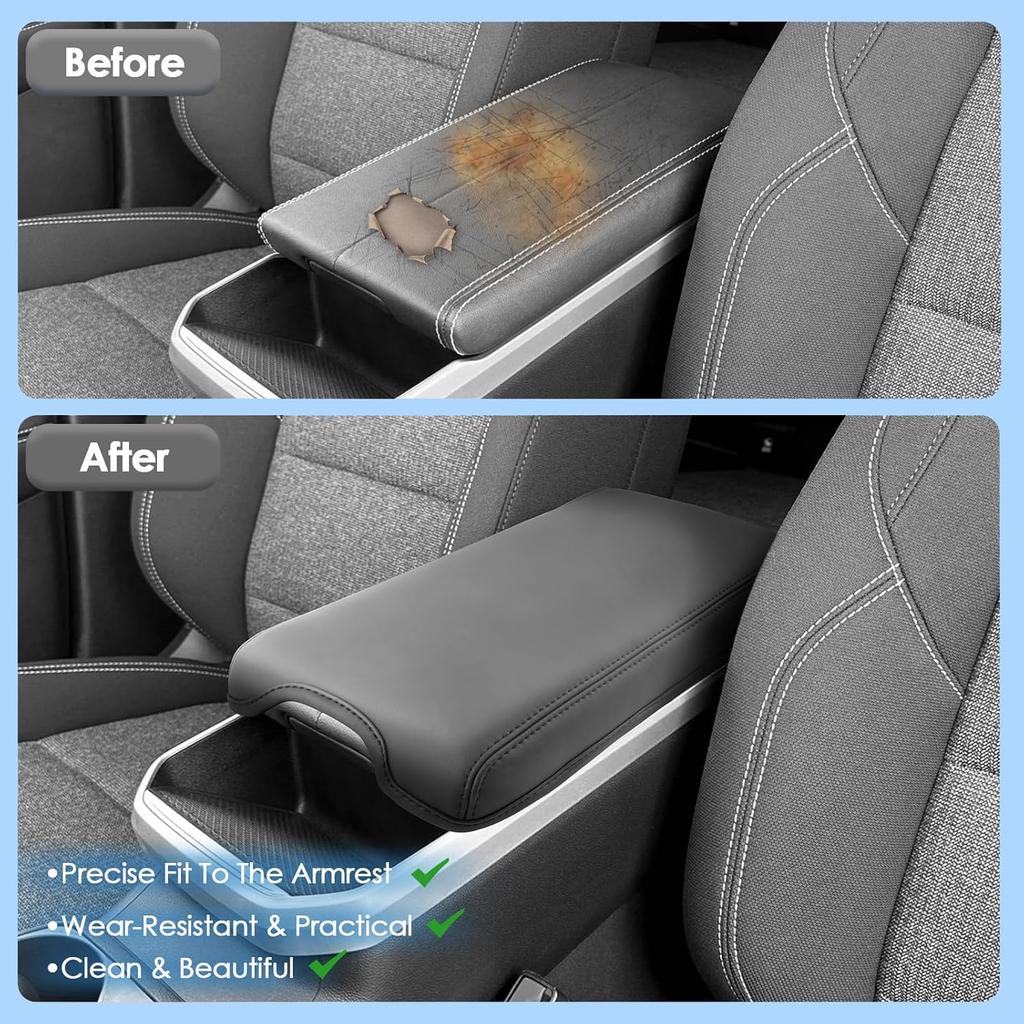 2025 2026 Terrain Center Console Cover for GMC Terrain (Elevation/Denali/AT4), Waterproof &Comfy Leather 2025 Terrain Console Armrest Cover 2026