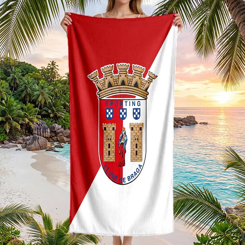 Braga FC Aufdruck Schnelltrocknendes Strandtuch Mikrofaser Saugfähig Tragbar Reise Schwimmtuch