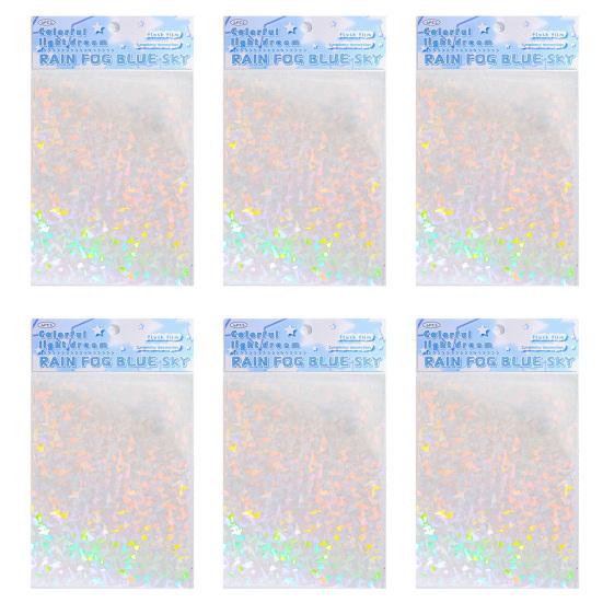 

6 листов голографических наклеек «Иридисцентная мечта» для журналов, водонепроницаемые наклейки для скрапбукинга, прозрачная основа для коллажа, запечатывания, украшения