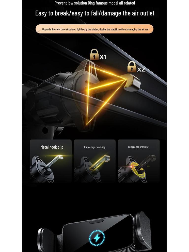 Smart Sensing Electric Car Vent Phone Holder