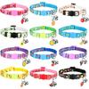 Frienda 12 Pcs Spring Summer Breakaway Cats Collars Girl Cat Safety Adjustable Collars with Bell and Summer Fruit Patterns Pendants Set for Pets