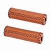 1 Pair Three Colors Retro Artificial Leather   Handlebar Grips Bike Handle Cover Grips