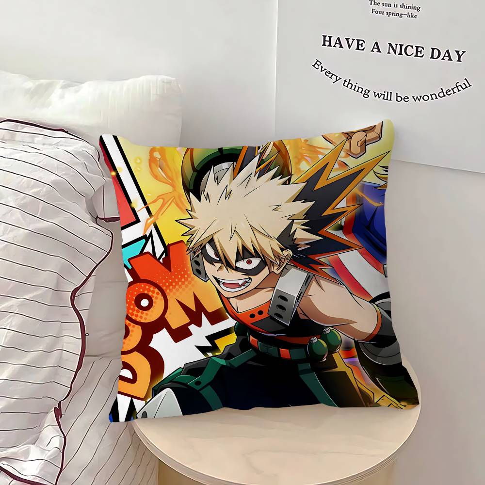 Katsuki Anime Bakugou Pillowcase Toon Gift Cushion Cover Bedroom Home Sofa Chair Seat Decor Pillow Case