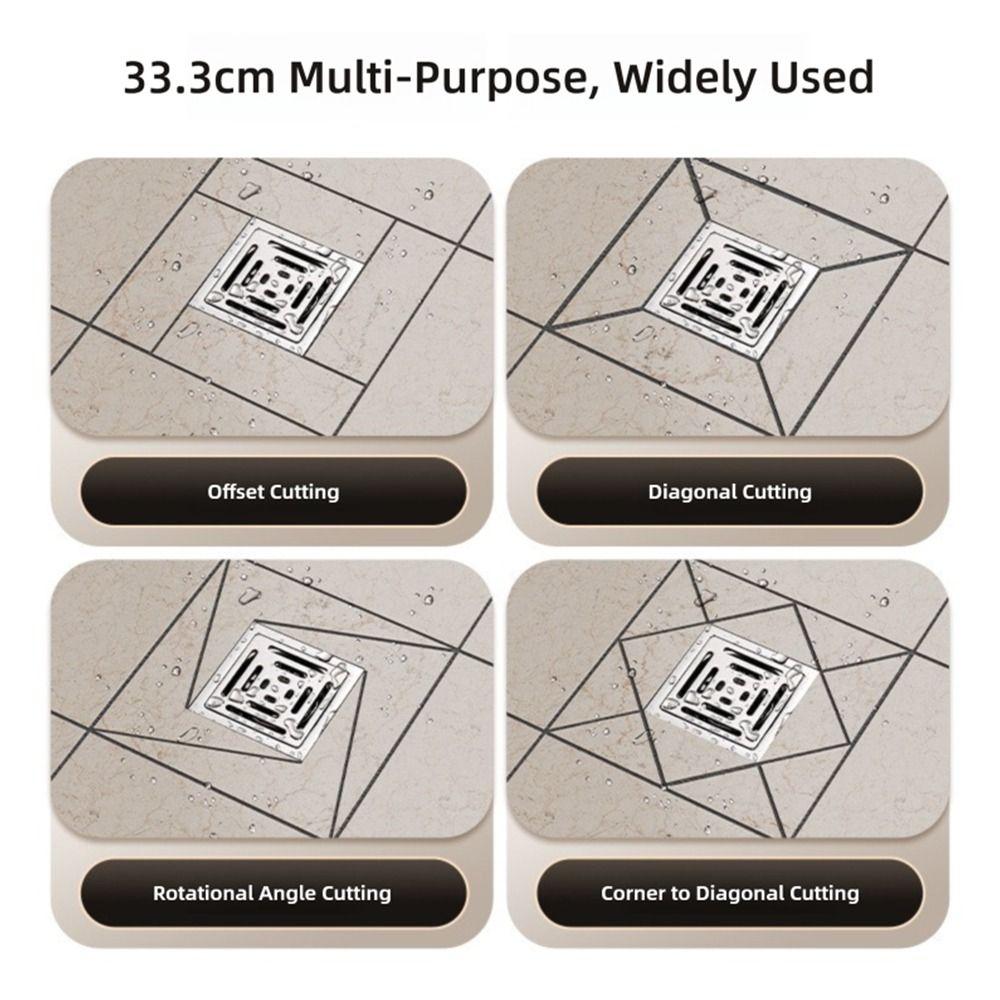 Silver Stainless Steel Ruler Irregular Ruler Positioning Ruler  Bricklayer Supplies