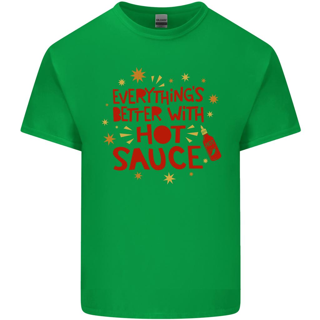 Everythings Better With Hot Sauce Funny Food Unisexs Light Cotton Tshirt