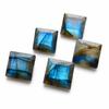 Blue Flash Labradorite Square Pyramid Cabochon Gemstone | AAA Calibrated Loose Stone for Fine Jewelry