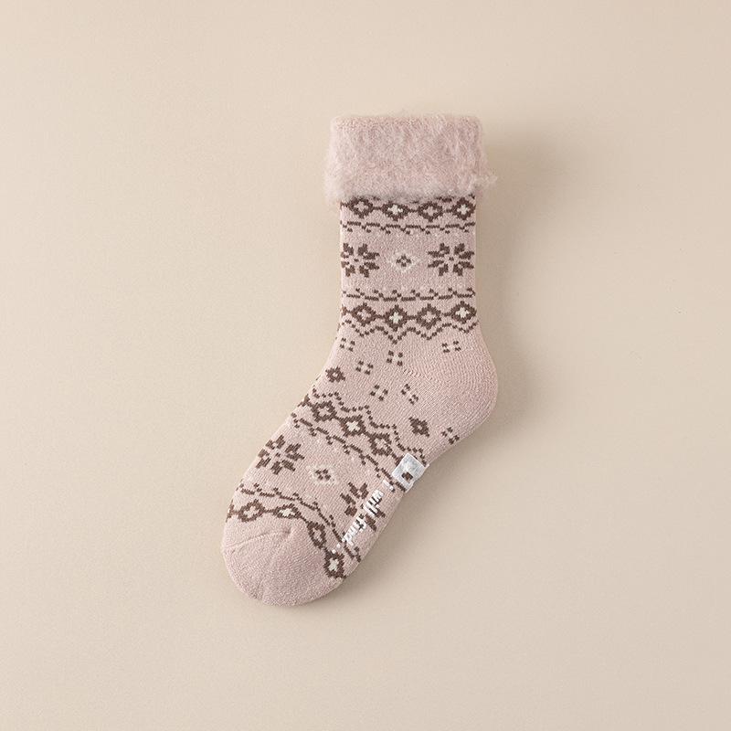 Vintage-style Children's Fall and Winter Odor-resistant, Sweat-absorbing, Warm and Insulated Fleece Fel Island Women's Long Stockings