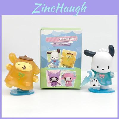 Sanrio Kuromi And My Melody Rainy Day Pvc Desk Figurines Set For Collection And Gift