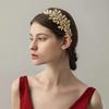 Gold Color Vine Head Crown Adjustable Hair Hoop Luxury Bridal Headband