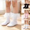 Girls' Princess Lace-Trimmed Short Socks with and Ruffle, Cute Design for Daily Wear and Party Occasions
