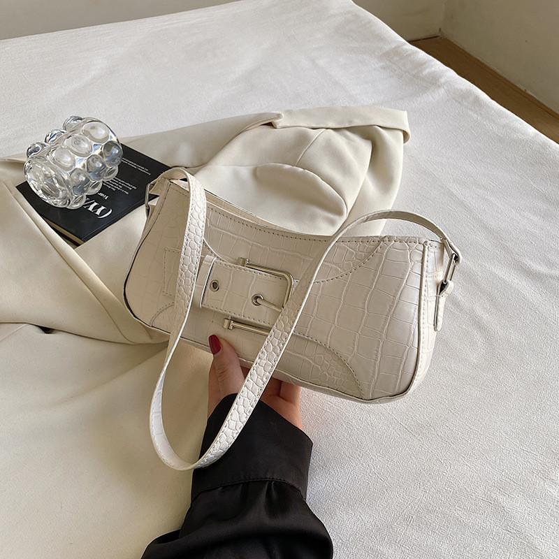 Stylish Pu Leather Shoulder Bag For Women Trendy Street Chic Zippered Handbag