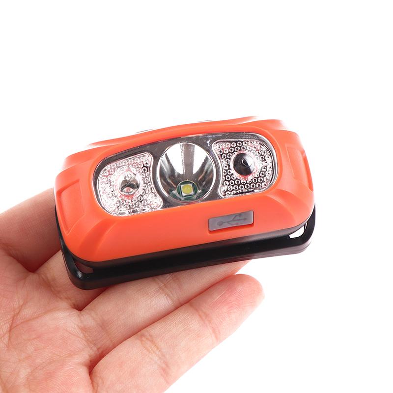 Built-In Battery Usb Rechargeable Outdoor Waterproof Camping Torch Lights Strong Light Headlamp Body Motion Sensor Headlight