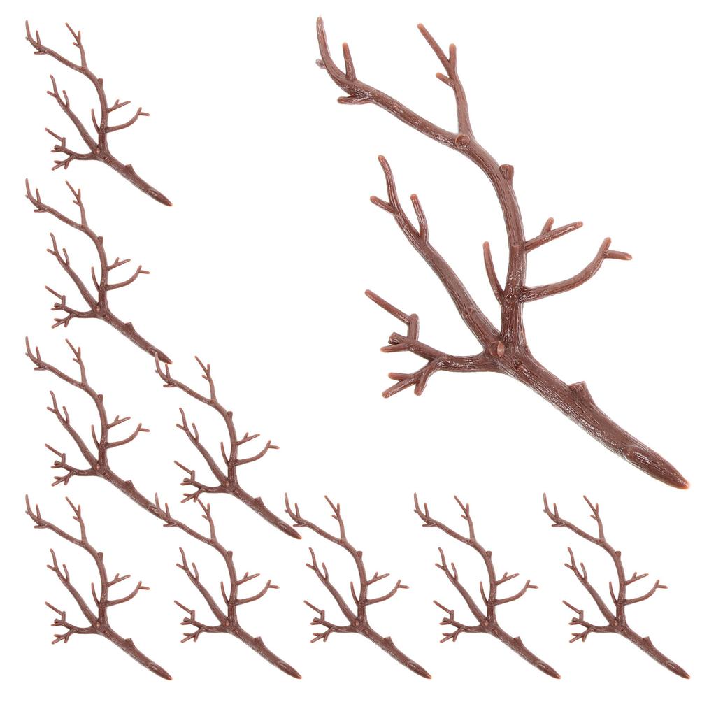 10Pcs Plastic Antler Shaped Tree Branches Artificial Dried Branches for Flower Arrangement DIY Decor Home Office Evening Party