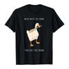 T Shirt With Cheeky Goose And Saying Mess The Honk You Get Bonk Funny Meme For Gaming Fans Vintage