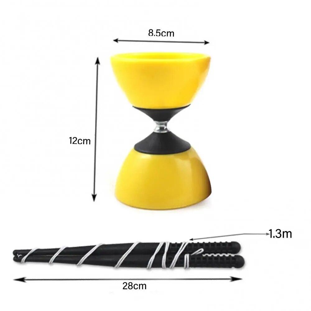 Lustiges chinesisches YOYO mit 3 Lagern und Kupplung, Diabolo-Set, Metallstäbe, Einkaufsnetz, Spielzeug, festliche Party-Geschenke