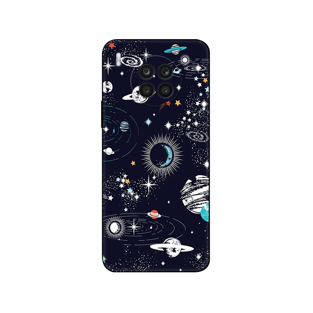 

Чехол для Honor 50 Lite, 6,67-дюймовый силиконовый чехол для задней панели телефона для Huawei nova 8i, черный чехол из ТПУ, розовый аниме, космический автомобиль Honor 50 Lite