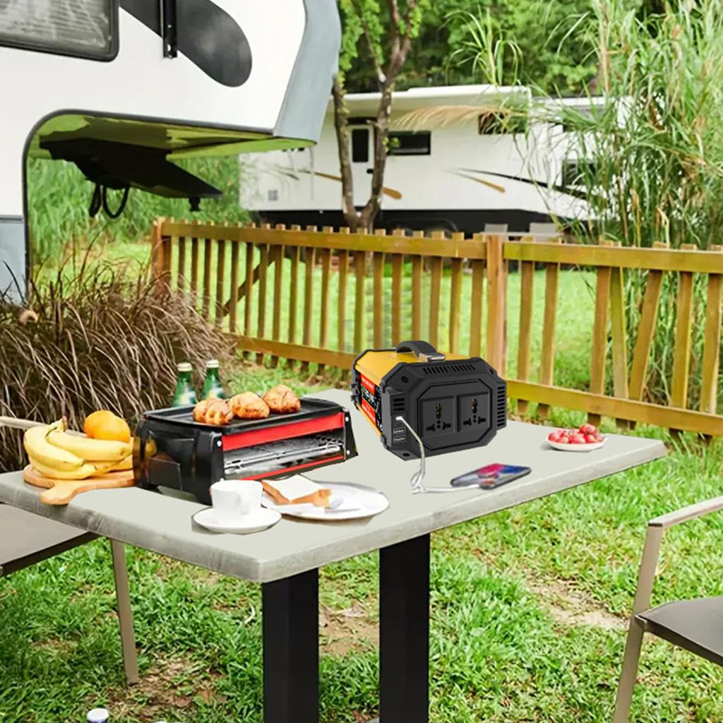 500W Pure Sine Wave Inverter 12V to 220V Sine Wave Solar Inverter with Dual USB LCD Display for Car