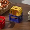 Creative Snack Bowl Mini Basket-Shaped Dish for Fruit Fries Multi-Purpose Small Ceramic