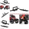 Cnc Aluminum Front Rear Winch Bumper Set For 1/10 Rc Crawler Traxxas Trx-4