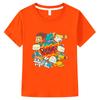 Rugrats 100%Cotton Children's T-Shirt Cartoon Tees Casual Cute Boys Tees Girls Kids Retro O-Neck Short Sleeve Anime T-shirt Fun T-shirt, Summer tops