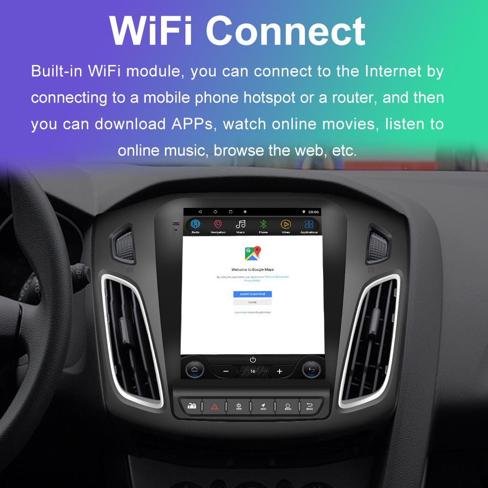 Reakosound 2 Din Android 12 Autorádio Pre Ford Focus 2012-2018 Multimediálny Prehrávač Videa GPS Navi Stereo RDS Rozdelená Obrazovka Carplay