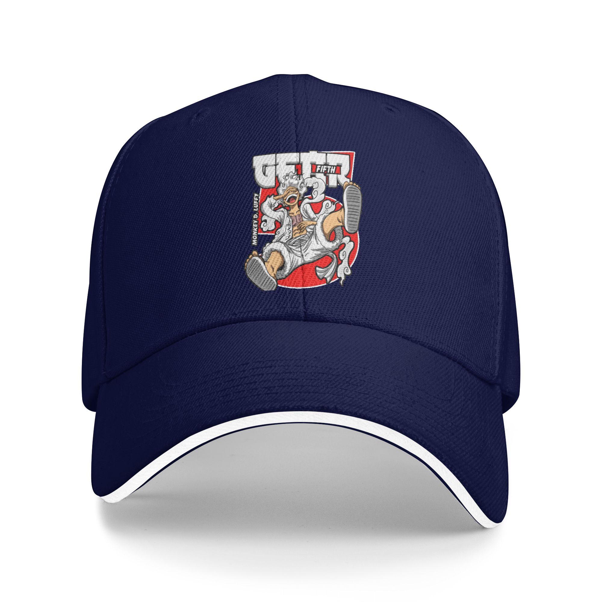 

Anime One Piece Luffy Gear 5 Baseball Cap Fashion Monkey D Luffy Sandwich Hats for Men Women Breathable Caps Hat Sport One Size темно-синий