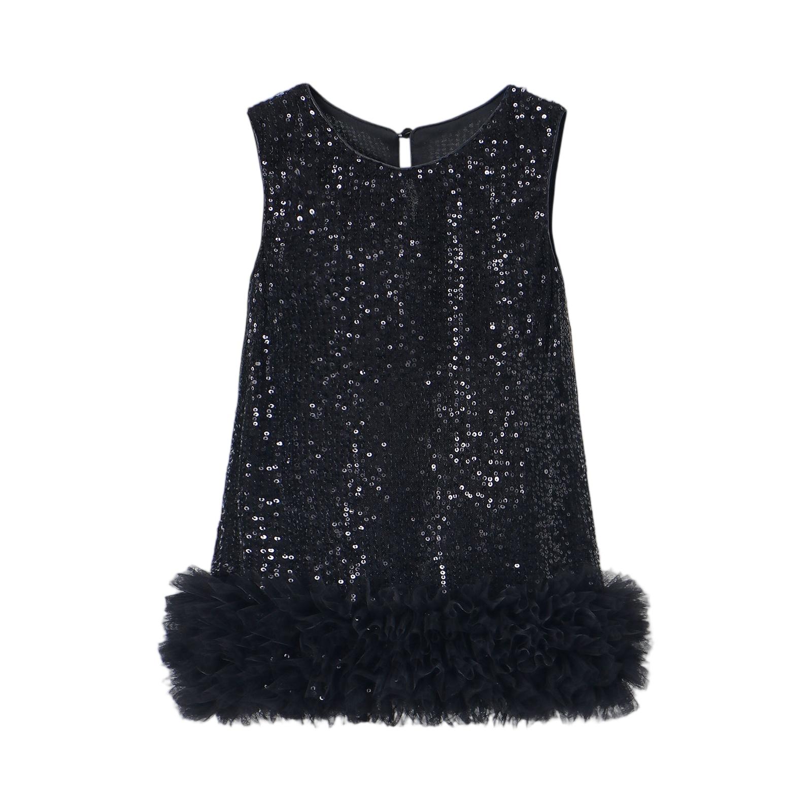 Детское платье-жилет, Тюлевое платье принцессы 130 чёрный