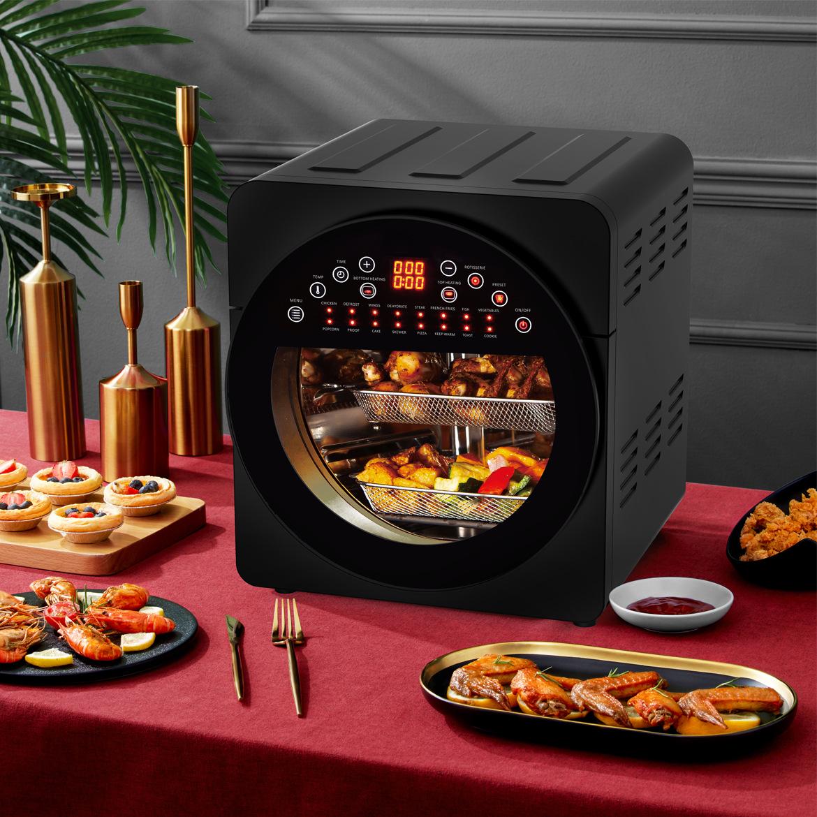 14L Capacity Smart Multi-functional Rotating Visible Air Fryer