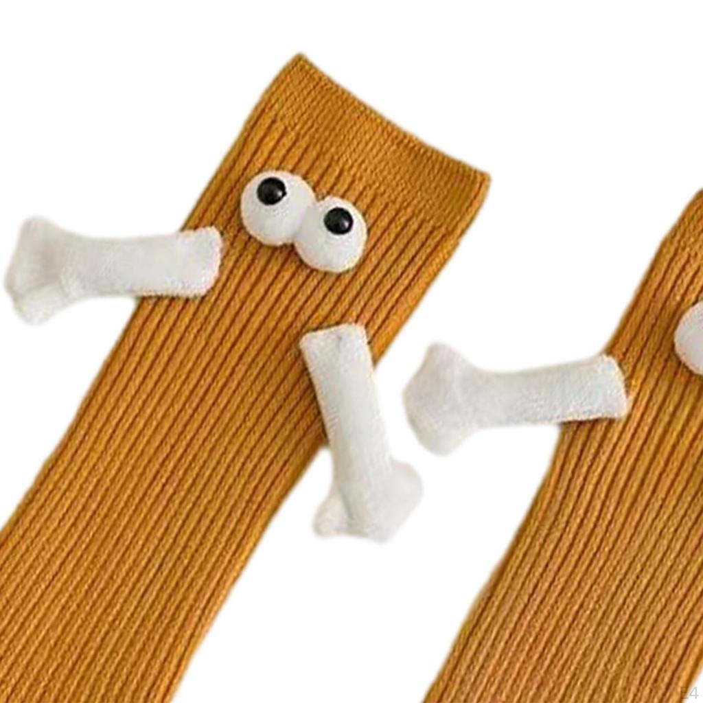 Mittellange Süße Socken Bequem für Damen Herren Paar Händchen haltend