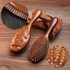 1Pc Sandalwood & Bamboo Air Cushion Brush - Gentle Scalp Massage Comb for All Hair Types with Unique Animal & Floral Designs.
