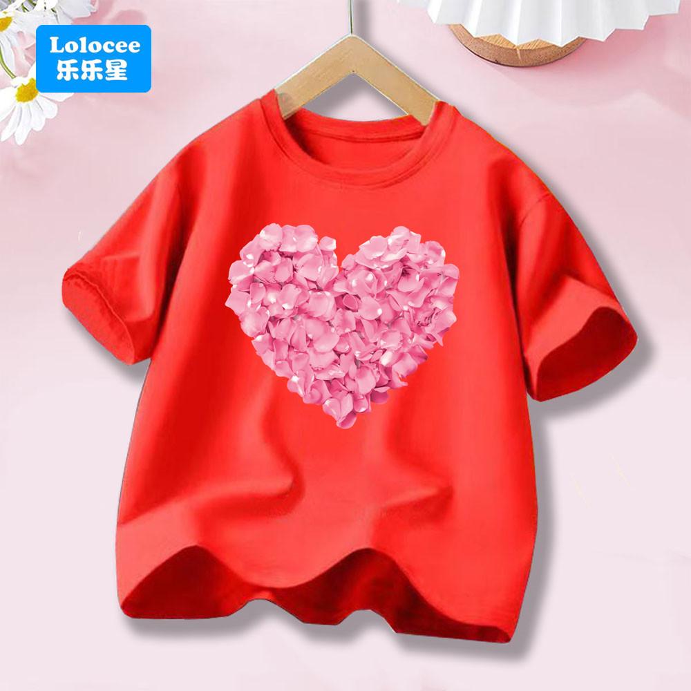 Womens Fashion Cherry Fruit Pattern Cotton Tshirt Short Sleeve Cute Top Suitable for Summer Daily Wear