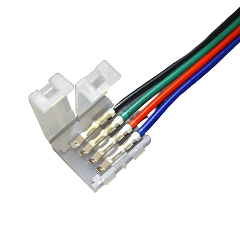 1/5Pcs 4 Conductor Connector For Rgbw Led Strips 16.5Cm Rgb 4 Pin Led Strip Light Connectors Strip To Power Adapter