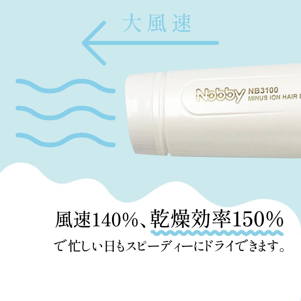 Nobby Negative Ion Hair Dryer NB3100 Large Air Volume Quick Drying 1500W Hairdressing Exclusive