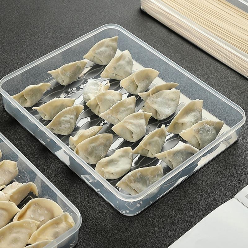 Clear Kitchen Storage Boxes Leakproof Refrigerator Organizers Space Saving Stackable Containers