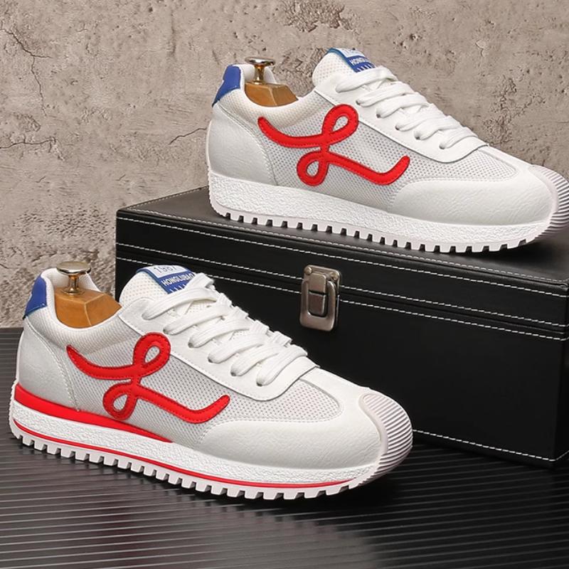 Fashion Forrest Gump Men's New Summer Breathable Mesh Sports Casual Shoes for Men, Simple and Versatile Thick-soled Dad Shoes