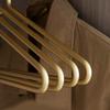 5pcs Coat Hangers Solid Aluminum Alloy Seamless Matte Gold Clothes Hanger Trousers Sweater Storage Racks Wardrobe Organizer