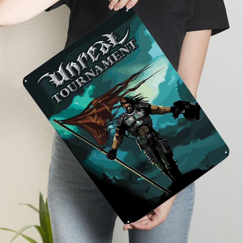 

Unreal Tournament Игра Знак Видеоигра Постер Домашний Декор На Заказ Металлические Жестяные Таблички для Настенного Художественного Украшения Бар Наружные Украшения 7.9x11.8In(20x30cm)