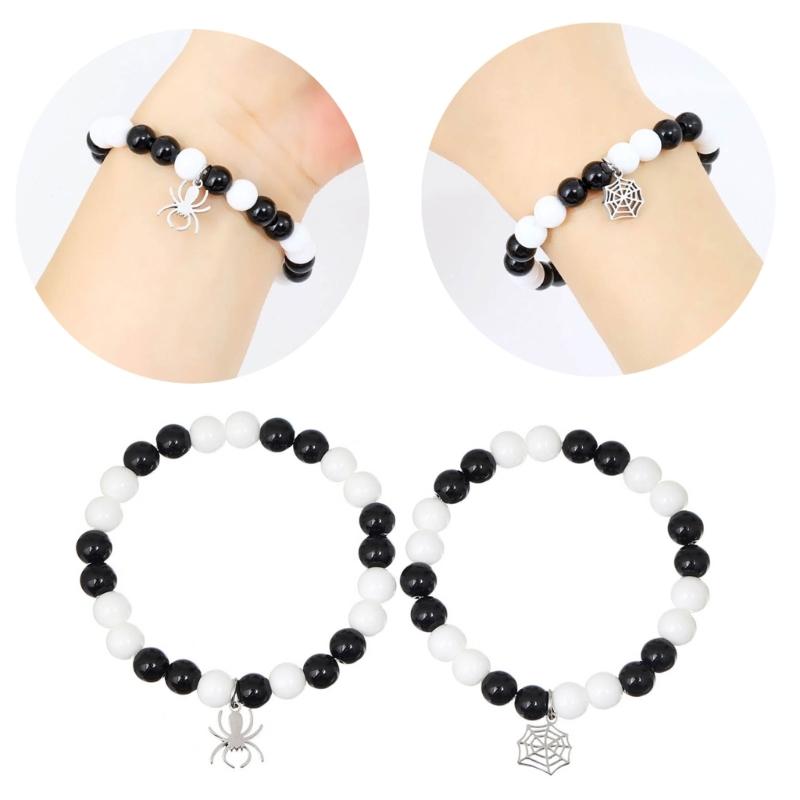 2 Pieces Trendy Charm Bracelet Beads Bracelet Fashionable Pendant Bracelet Wrist Jewelry Beads Material for Any Occasion