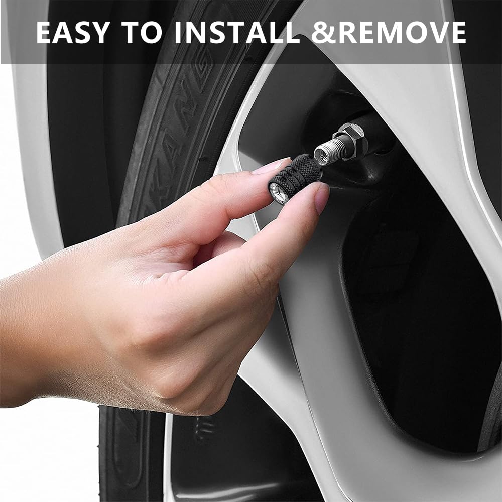 Tire Valve Stem Cap Mercedes Benz Metal Car Wheel Air